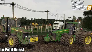 🇫🇷 Sowing & Plowing, Harvesting wheat, Selling Milk│Le Petit Ouest│FS 19│Timelapse1