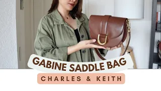 CHARLES & KEITH Gabine Saddle Bag - Dark Brown | Review