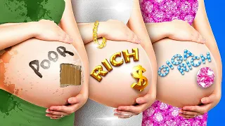 POOR vs RICH vs GIGA RICH Pregnant In Jail | Switched At Birth Funny & Awkward Moments by TeenVee