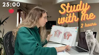 REAL TIME STUDY WITH ME (with music) - 2 HOURS MOTIVATION 💪 | Medmaki