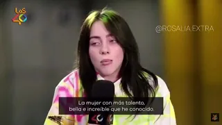 Billie eilish - Habla en español y dice "La Rosalia" Y canta Malamente