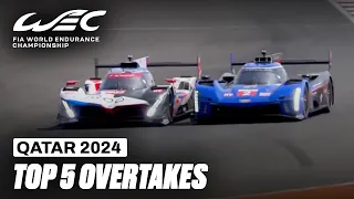 Top 5 Overtakes From The Opening Race 👀 I Qatar Airways Qatar 1812 KM I FIA WEC