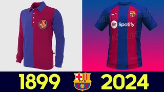 The Evolution of FC Barcelona Kit 23-24 | All FC Barcelona Football Jerseys in History 2023/24 2023