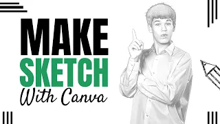 How To Make Pencil Sketch In Canva | just 2 min | Designtalk | Tutorial |