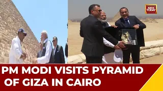 Exclusive Visuals PM Modi Visit To Pyramids Of Giza In Cairo