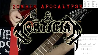 Mortician - Zombie Apocalypse (guitar cover playthrough tab)