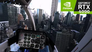 Microsoft Flight Simulator [RTX 4090 Ultra 4K 60Fps]  Bell 407 over New York Enhanced