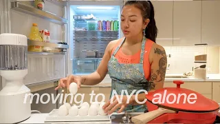 organizing my new kitchen + grocery shopping in new york | MOVING ALONE AT 19 ep.3
