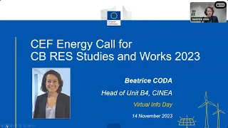 CEF Energy info day: 2023 Call for Works & Studies of CB RES projects