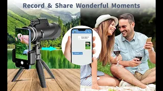 Features & Review✔️80x100 Monocular Telescope, Eullsi HD Monocular