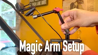 Use a Webcam with a Large Teleprompter: Magic Arm Setup