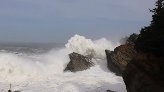 Massive wave crashing on the Oregon Coast.