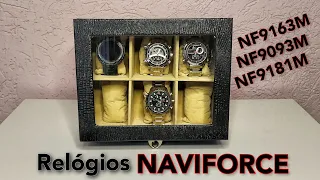 Relógios NAVIFORCE - NF9163M / NF9093M / NF9181M - Análise de uso e durabilidade