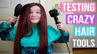 TESTING THE HAIR STRAIGHTENING BRUSH