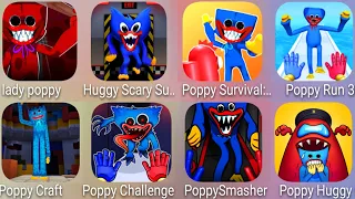 Craft Poppy Rope,Poppy Challenge,Poppy Smasher,Poppy Run 3D,Poppy Huggy Escape,Huggy Scary Survival