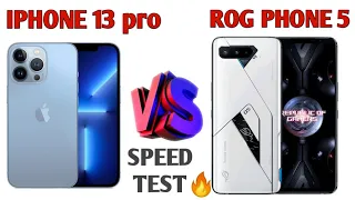 ⚡IPHONE 13 pro Vs ROG Phone 5⚡| BGMI Speed test | Gaming comparison | #iphone #rog5 #asus #shorts