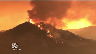 Late-season wildfire scorches tinder-dry Oregon