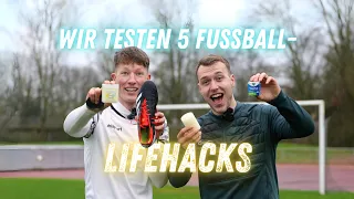 Wir testen 5 FUSSBALL-LIFEHACKS!💡⚽️