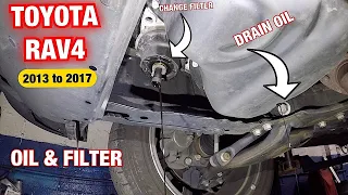 How to change oil and filter on Toyota Rav4 2013 to 2017