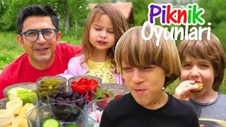 Piknik oyunları. Selin, Arseny ve Adrian ile doğada güzel oyunlar