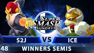 SSS 48 - S2J (Falcon) vs. Ice (Fox) - SSBM Top 32 Winners Semis - Smash Melee