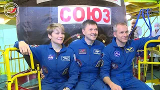 Экипажи 58/59-й длительной экспедиции на МКС провели первую «примерку» корабля «Союза МС-11»