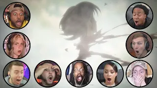 Youtubers Reacting to Gabi shooting Eren | Attack on Titan S4 Ep 19