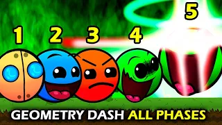 Geometry Dash Lobotomy (All Phases) - Fire in The Hole - Friday Night Funkin'