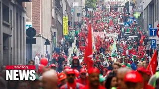 Tens of thousands protest in Brussels over cost of living