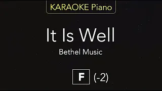 It Is Well - Bethel Music (KARAOKE Piano) [F]