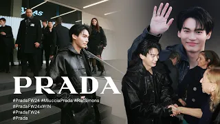 Win Metawin, at Prada Men’s Fall/Winter 2024 #PradaFW24 #Prada #PradaFW24xWIN #winmetawin