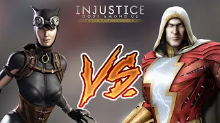 Injustice Gods Among Us - Catwoman Vs. Shazam (Hard) Walkthrough | RozZ99