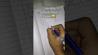 One day before 😂Math Exam ||Hard working😛 #youtubeshorts #shorts #Motivation