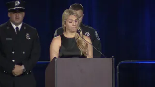 WEB EXTRA: Yandy Chirino's Girlfriend Chelsea Howell Speaks At His Memorial Service