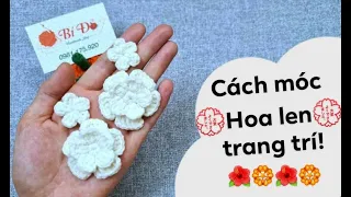 Bài 139: Hướng dẫn móc 💮 Hoa 2 tầng 💮 trang trí bằng len - Bí Đỏ handmade shop