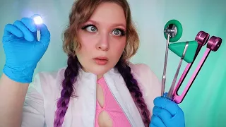 АСМР НЕОПЫТНЫЙ НЕВРОЛОГ 👩‍⚕ Проверка Черепных Нервов и Слуха 🔦 ASMR Doctoral NEUROLOGIST ♥