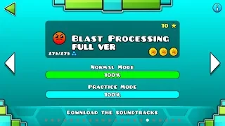 Geometry Dash - Blast Processing (FULL VER) All Coin / ♬ Partition