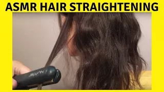 ASMR - Hair play/brushing/straightening- with mannequin head/Doll hair - No talking