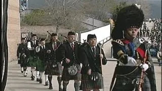 MacKay Funeral: Bagpipe tribute