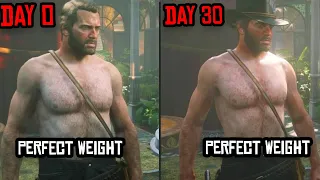 What if Arthur stays at Perfect Weight for 30 days in Red Dead Redemption 2