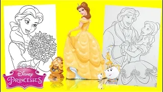 Coloring Pages Disney Princess Belle and Prince Adam  - Activity for kids