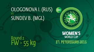 55 kg - Byambatseren SUNDEV (MGL) df. Irina OLOGONOVA (RUS), 4-0