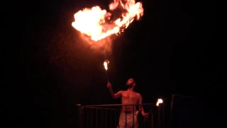 KEMER, ТURKEY, Hotel Rivero. Fire-show.