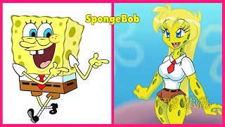 SpongeBob Squarepants Characters GENDER SWAP 👉@TupViral