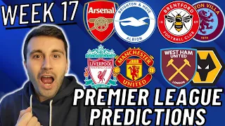 PREMIER LEAGUE PREDICTIONS! WEEK 17 ✅️ | 23/24 Season ⚽️