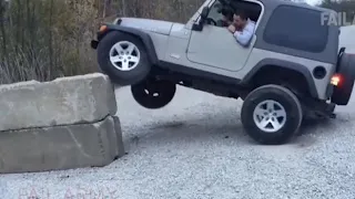 Man Try To Park Jeep ON Wall and Fail | Fail Compilation | Car Fail Compilation