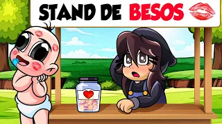 ¡ABRO UN PUESTO DE BESOS EN MINECRAFT! 😱💋 BEBE NOOBSI Y BEBE NOOB