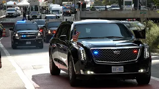 President Biden's big motorcade in New York during major UN security event 🇺🇸🇺🇳