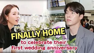 Hyun Bin's finally home to his family & to celebrate their first wedding anniversary with Son Ye Jin