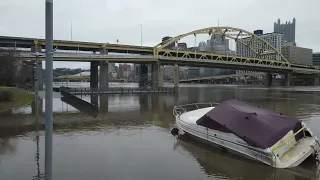 Pittsburgh Flood Waters January 2024 (Drone 4K)